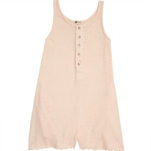 NWOT Billabong Henly Tank Button Shorts Romper Peach‎ Size small
